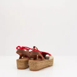 Mujer NAGUISA Sandalias | Bailarinas-ALPARGATA - - CIMA CRUDO MARRÓN