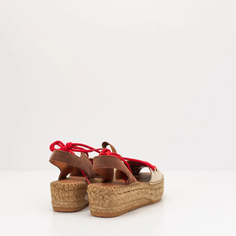 Mujer NAGUISA Sandalias | Bailarinas-ALPARGATA - - CIMA CRUDO MARRÓN