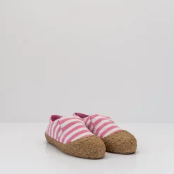 Mujer WATARU Alpargatas Esparto | Zapatillas Deportivas-ALPARGATA - - CLASSIC STRIPES PINK