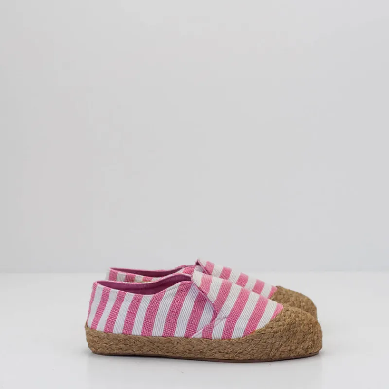 Mujer WATARU Alpargatas Esparto | Zapatillas Deportivas-ALPARGATA - - CLASSIC STRIPES PINK