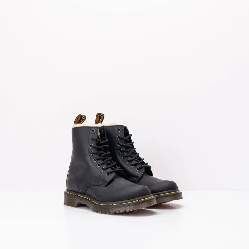 Mujer DR. MARTENS Botas-BOTA - - 1460 SERENA BLACK BURNISHED WYOMING 21797001