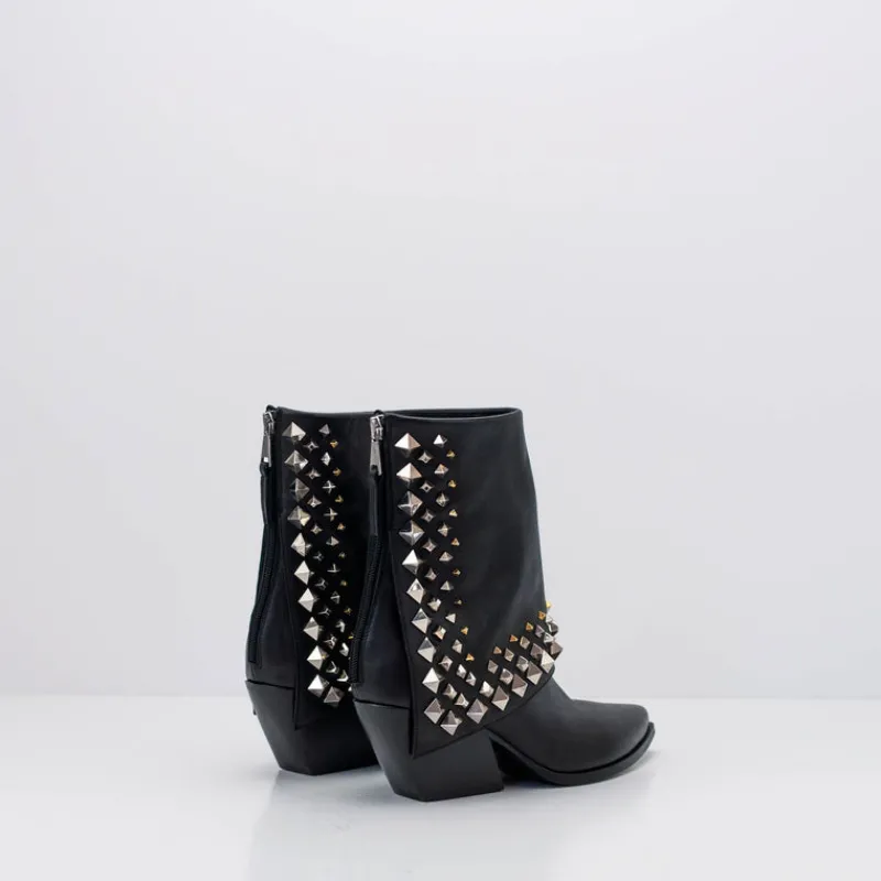 Mujer ELENA IACHI Botas-BOTA - - E3710 NATURE NERO+NK/ORO