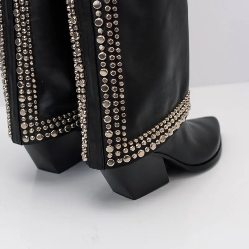 Mujer ELENA IACHI Botas-BOTA - - E3409 NATURE NERO
