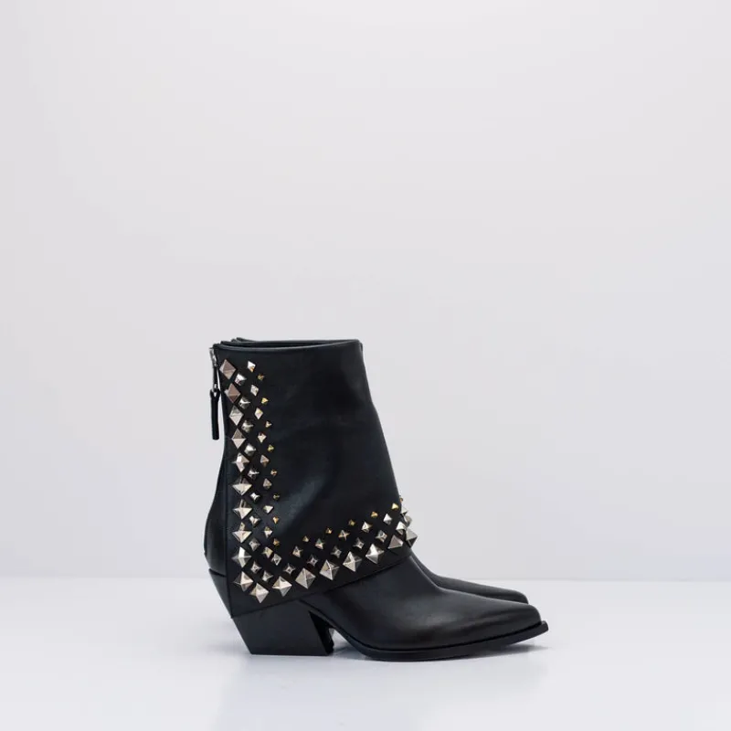 Mujer ELENA IACHI Botas-BOTA - - E3710 NATURE NERO+NK/ORO