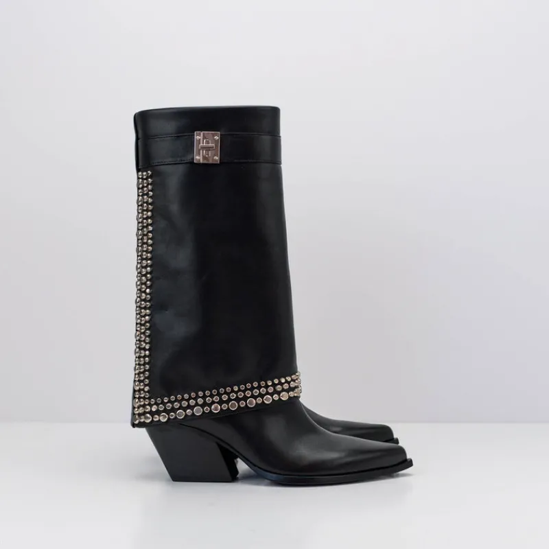 Mujer ELENA IACHI Botas-BOTA - - E3409 NATURE NERO