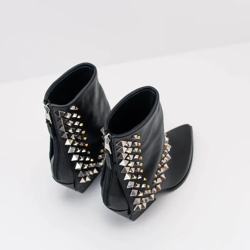Mujer ELENA IACHI Botas-BOTA - - E3710 NATURE NERO+NK/ORO