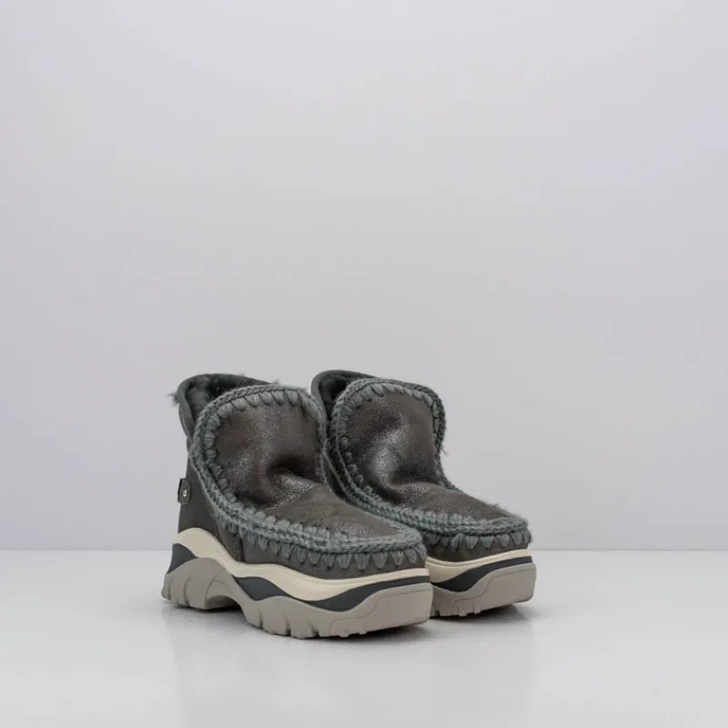 Mujer MOU Botas-BOTA - - CHUNKY ESKIMO SNEAKER BIG LOGO DUST IRON
