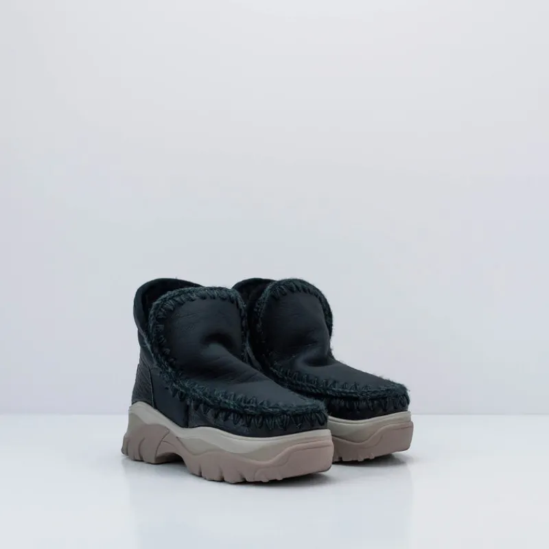 Mujer MOU Botas | Botines-BOTA - - CHUNKY ESKIMO SNEAKER NUBUCK BLACK