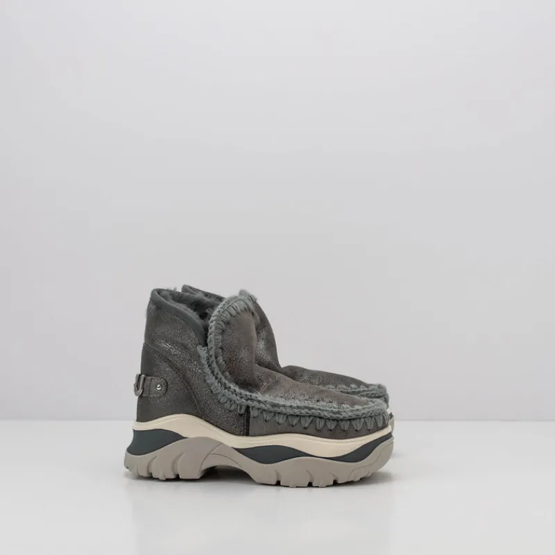Mujer MOU Botas-BOTA - - CHUNKY ESKIMO SNEAKER BIG LOGO DUST IRON