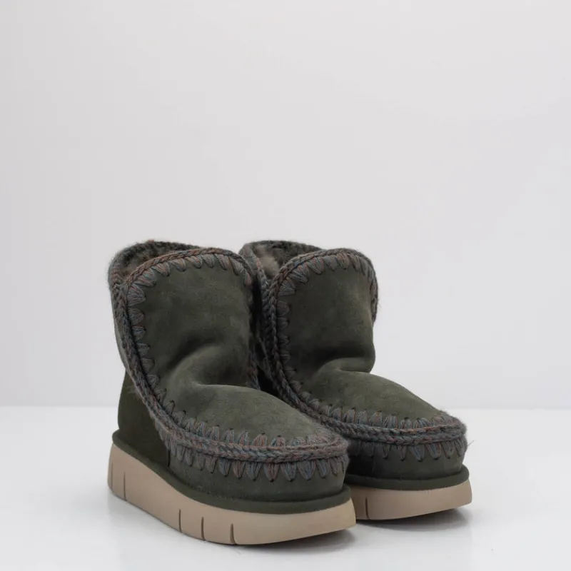 Mujer MOU Botas | Botines-BOTA - - ESKIMO 18 BOUNCE BLACK OLIVE