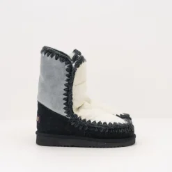 Mujer MOU Botas-BOTA - - ESKIMO 24 COLOR BLOCK ICE SEA & BLACK-WHITE MIX