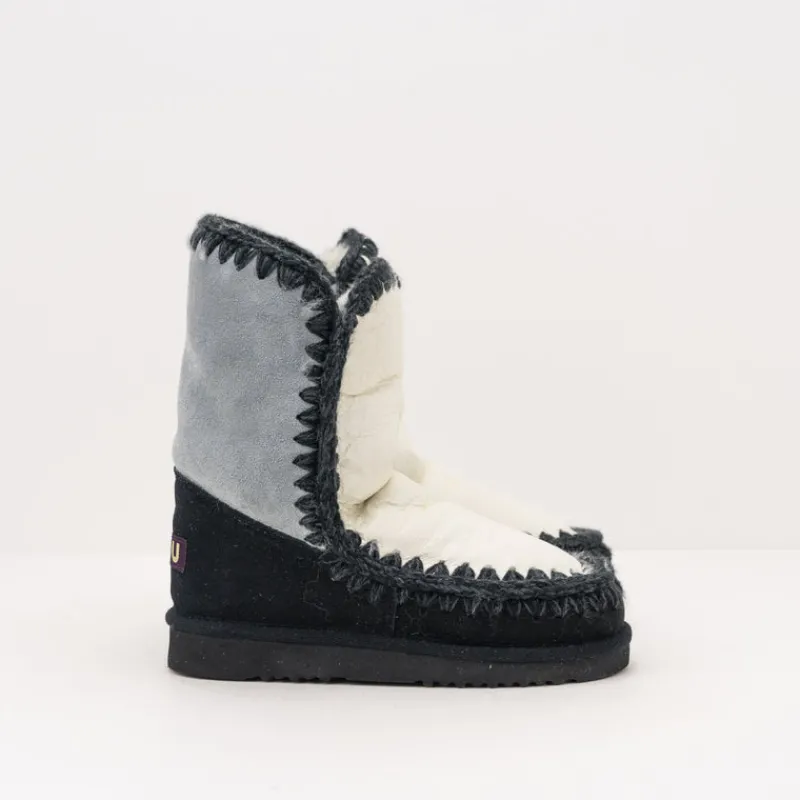Mujer MOU Botas-BOTA - - ESKIMO 24 COLOR BLOCK ICE SEA & BLACK-WHITE MIX