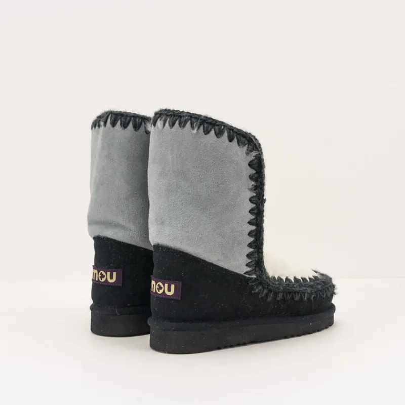 Mujer MOU Botas-BOTA - - ESKIMO 24 COLOR BLOCK ICE SEA & BLACK-WHITE MIX