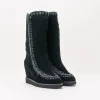 Mujer MOU Botas-BOTA - - ESKIMO FRENCH TOE WEDGE TALL BLACK