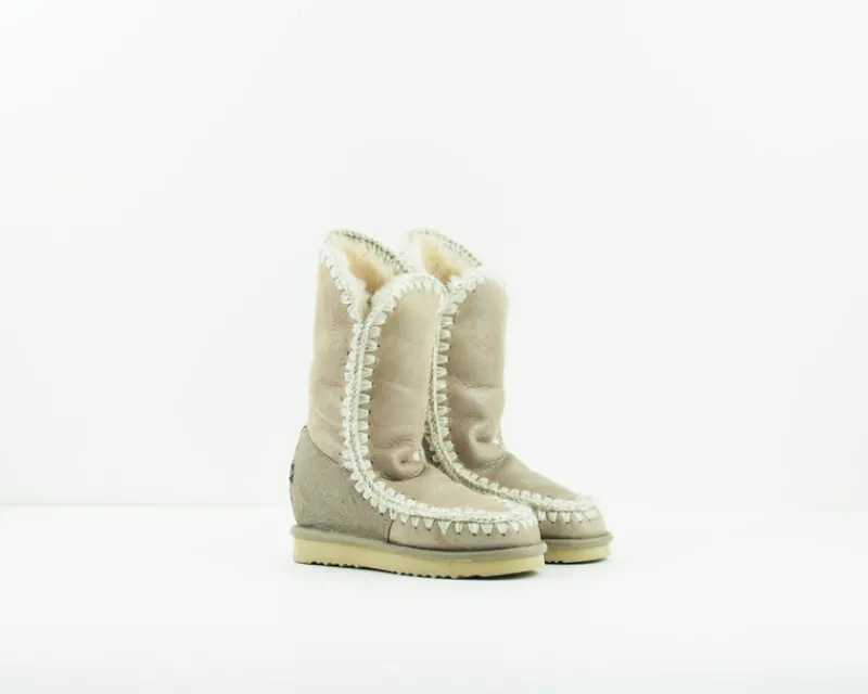 Mujer MOU Botas-BOTA - - ESKIMO INNER WEDGE TALL STONE METALLIC