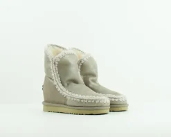 Mujer MOU Botas-BOTA - - ESKIMO INNER WEDGE SHORT STONE METALLIC