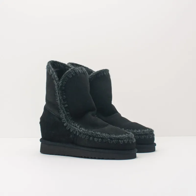 Mujer MOU Botas-BOTA - - ESKIMO INNER WEDGE SHORT BLACK