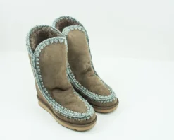 Mujer MOU Botas-BOTA - - ESKIMO INNER WEDGE TALL DARK STONE