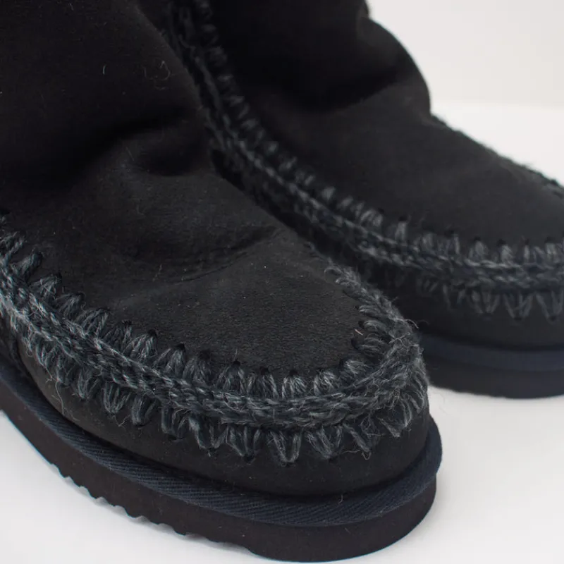 Mujer MOU Botas-BOTA - - ESKIMO INNER WEDGE SHORT BLACK