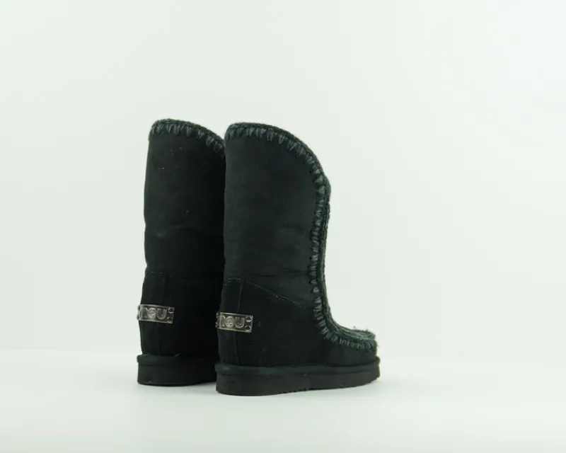 Mujer MOU Botas-BOTA - - ESKIMO INNER WEDGE TALL BLACK