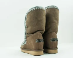Mujer MOU Botas-BOTA - - ESKIMO INNER WEDGE TALL DARK STONE
