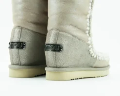 Mujer MOU Botas-BOTA - - ESKIMO INNER WEDGE TALL STONE METALLIC