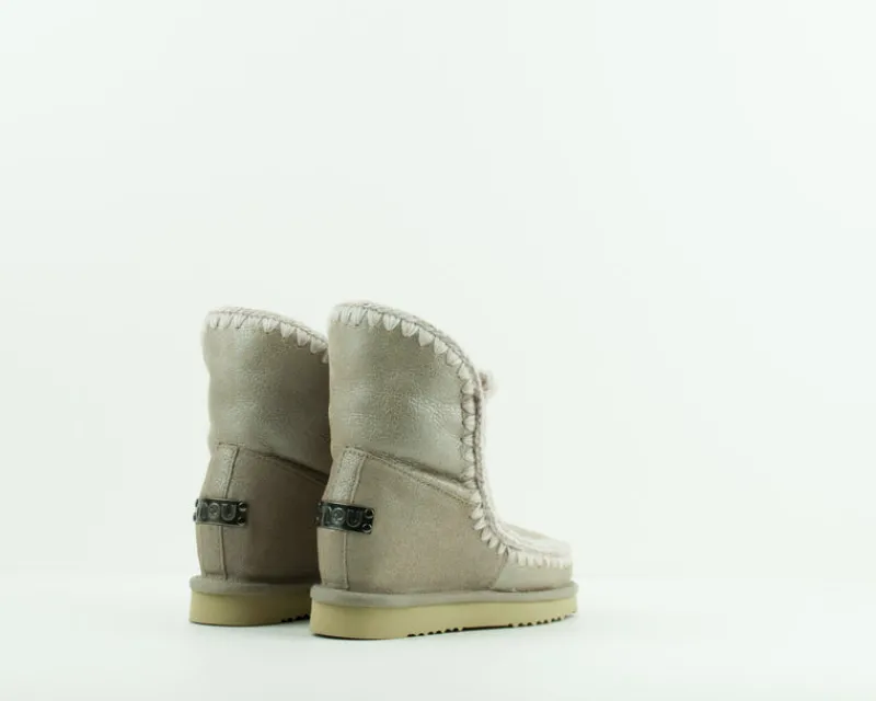 Mujer MOU Botas-BOTA - - ESKIMO INNER WEDGE SHORT STONE METALLIC