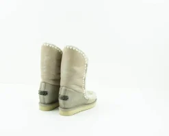 Mujer MOU Botas-BOTA - - ESKIMO INNER WEDGE TALL STONE METALLIC