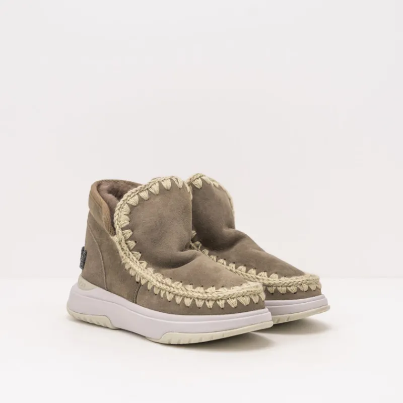 Mujer MOU Botas-BOTA - - ESKIMO JOGGER GLITTER LOGO ELEPHANT GREY