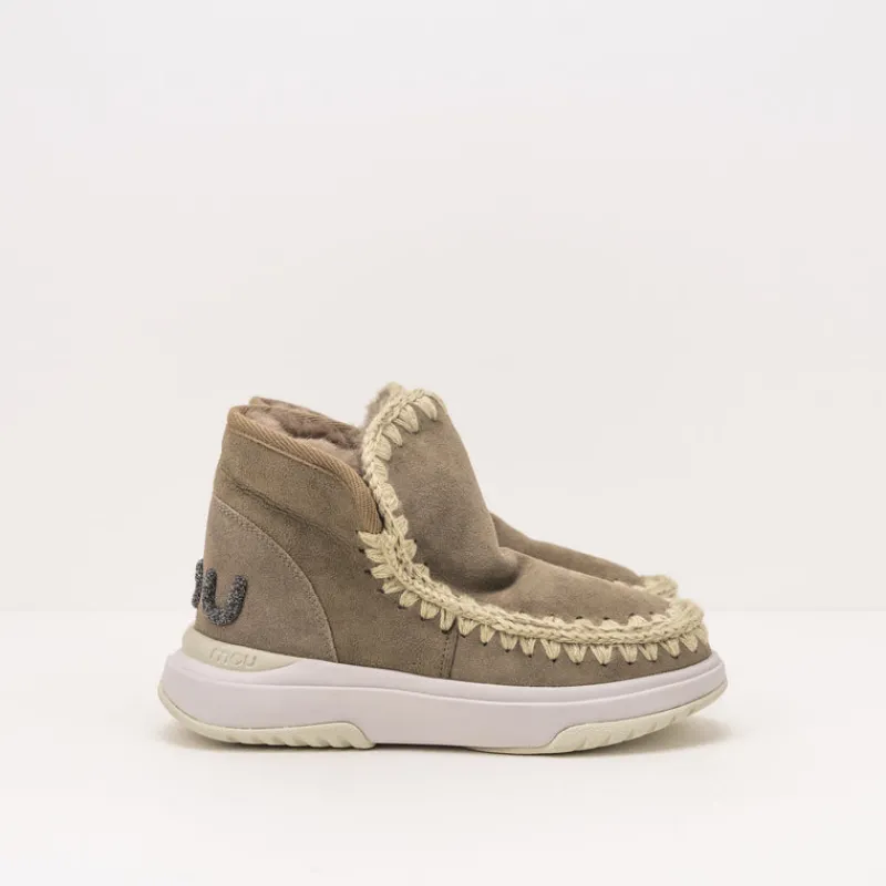 Mujer MOU Botas-BOTA - - ESKIMO JOGGER GLITTER LOGO ELEPHANT GREY