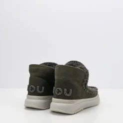 Mujer MOU Botas | Botines-BOTA - - ESKIMO JOGGER GLITTER LOGO BLACK OLIVE
