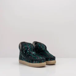 Mujer MOU Botas | Botines-BOTA - - ESKIMO SNEAKER STRIPY SEQUINS PEACOCK