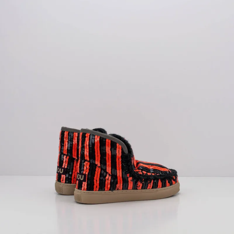 Mujer MOU Botas | Botines-BOTA - - ESKIMO SNEAKER STRIPY SEQUINS ORANGE