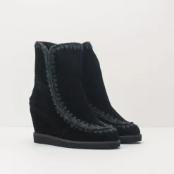 Mujer MOU Botas-BOTA - - FRENCH TOE WEDGE SHORT BLACK