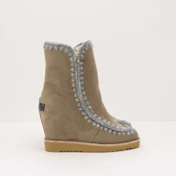 Mujer MOU Botas-BOTA - - FRENCH TOE WEDGE SHORT DARK STONE
