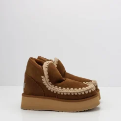 Mujer MOU Botas-BOTA - - MINI ESKIMO PLATFORM BOOT COGNAC