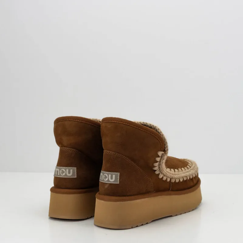Mujer MOU Botas-BOTA - - MINI ESKIMO PLATFORM BOOT COGNAC