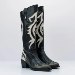 Mujer NEMONIC Botas-BOTA - - ATLANTA 2354 GLITTER PLOMO