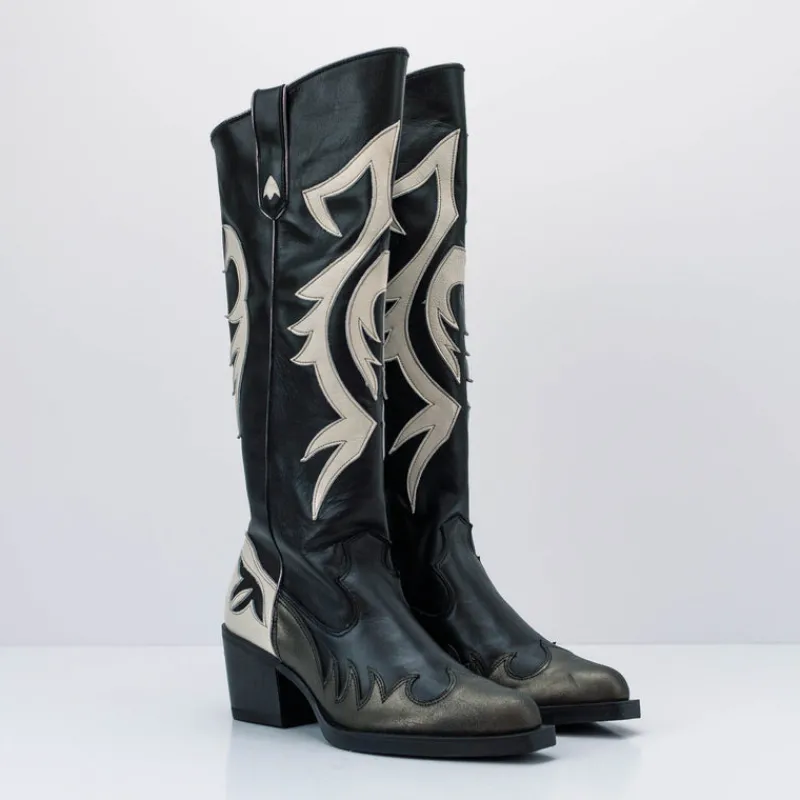 Mujer NEMONIC Botas-BOTA - - ATLANTA 2354 GLITTER PLOMO