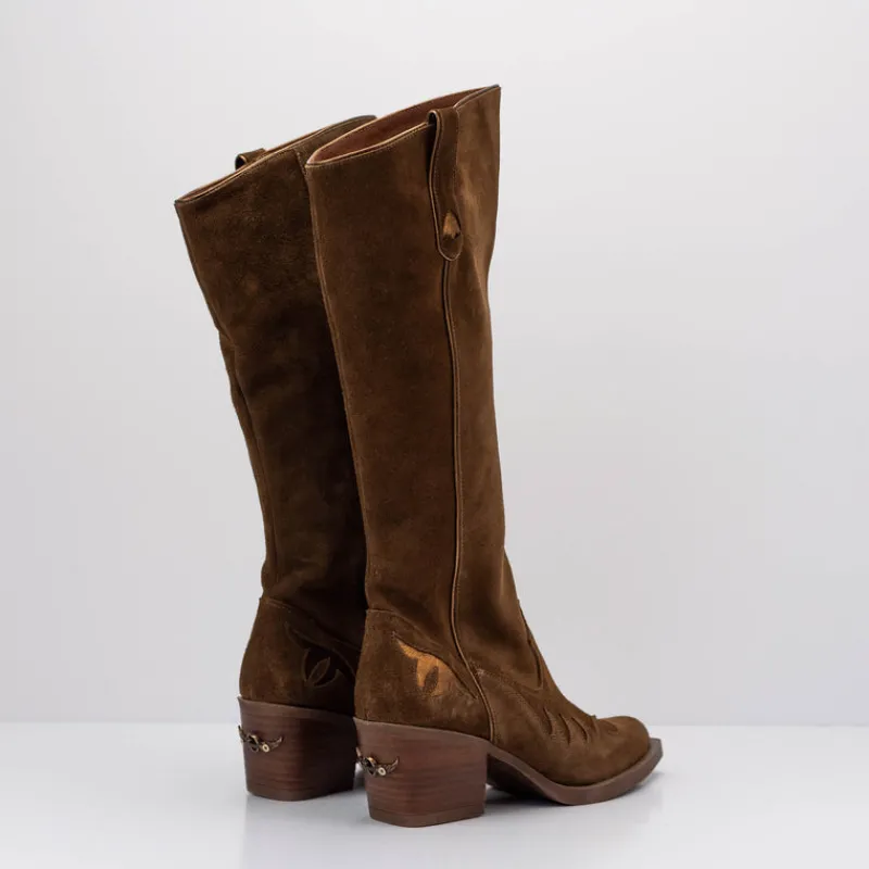 Mujer NEMONIC Botas-BOTA - - ATLANTA 2357 INGRAS TABACO BRONCE