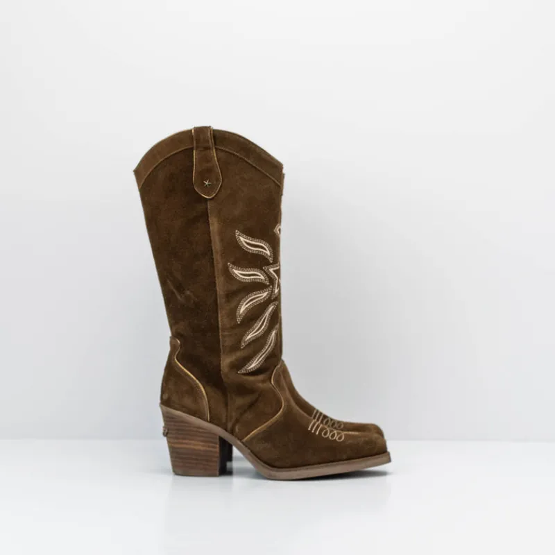 Mujer NEMONIC Botas-BOTA - - KANSAS 2356 INGRAS TABACO