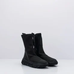 Mujer PURO-SECRET Botas-BOTA - PURO SECRET - RUBBER SPIKE CALF STRETCH LEATHER BLACK