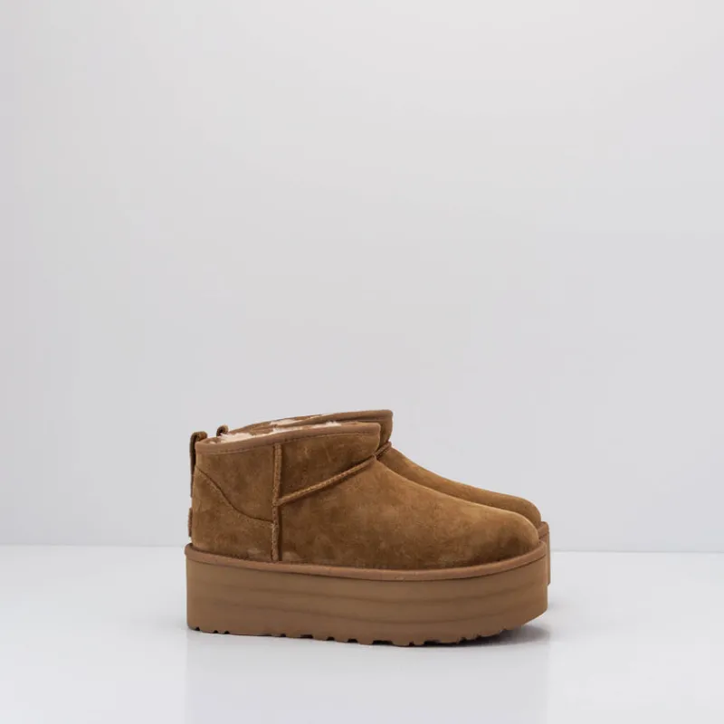 Mujer UGG Botas | Botines-BOTA - - CLASSIC ULTRA MINI PLATFORM CHESTNUT