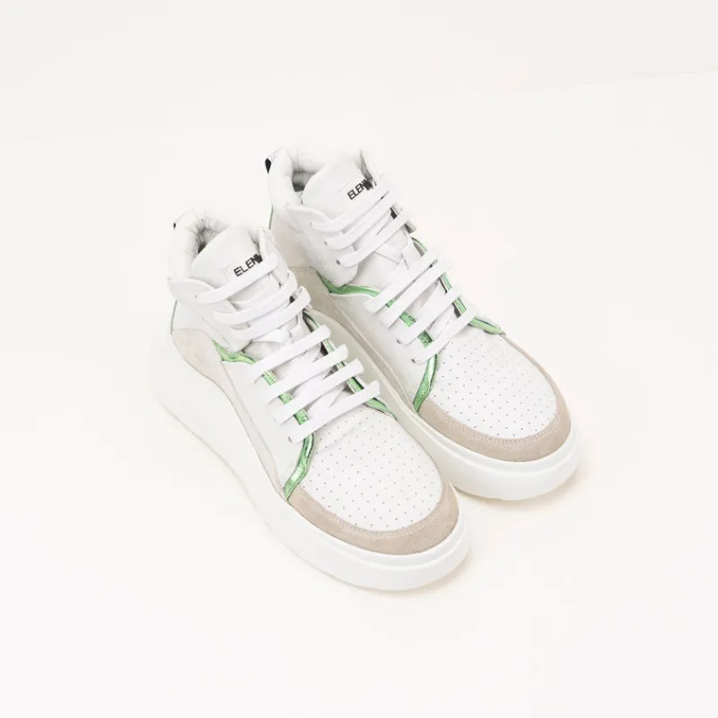 Mujer ELENA IACHI Botines | Zapatillas Deportivas-BOTIN - - E3272 OFF WHITE ACQUA