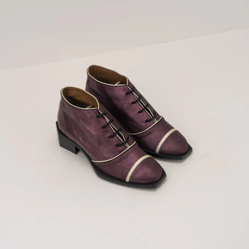 Mujer NEMONIC Botines-BOTIN - - BOHEME 2225 GLITTER BURDEOS