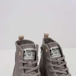 Mujer PALLADIUM Botines-BOTIN - - PAMPA HI ZIP ORGANIC GREY BERRY