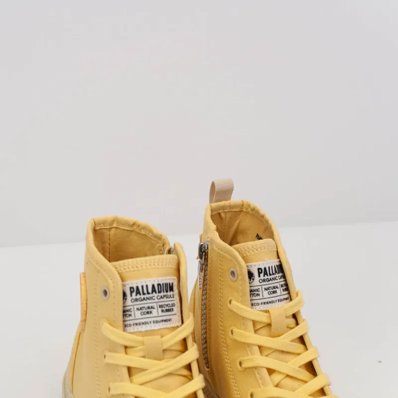Mujer PALLADIUM Botines-BOTIN - - PAMPA HI ZIP ORGANIC YELLOW CREME