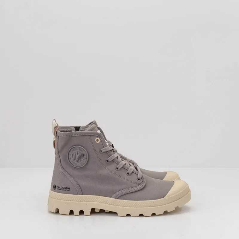Mujer PALLADIUM Botines-BOTIN - - PAMPA HI ZIP ORGANIC GREY BERRY