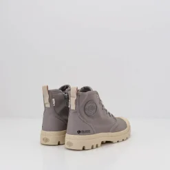 Mujer PALLADIUM Botines-BOTIN - - PAMPA HI ZIP ORGANIC GREY BERRY