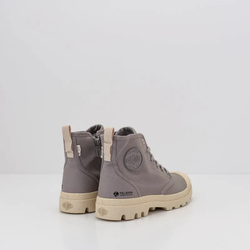 Mujer PALLADIUM Botines-BOTIN - - PAMPA HI ZIP ORGANIC GREY BERRY